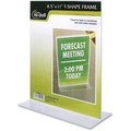 Nudell Stand-Up Sign Holder, 8-1/2"x11", Plastic, Clear NUD38020Z